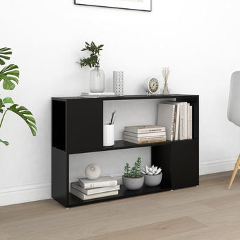 vidaXL Bücherregal Schwarz 100x24x63 cm Holzwerkstoff