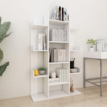 vidaXL B&uuml;cherregal Wei&szlig; 86x25,5x140 cm Holzwerkstoff