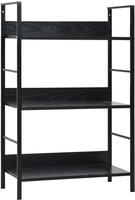 B&uuml;cherregal 3 Regalb&ouml;den Schwarz 60&times;27,6&times;90,5 Cm Holzwerkstoff Vidaxl