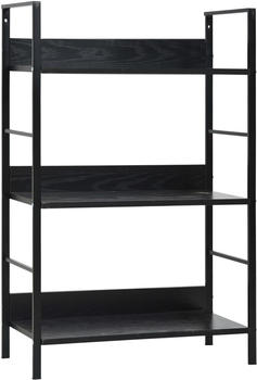 vidaXL Bücherregal 3 Regalböden Schwarz 60×27,6×90,5 cm Holzwerkstoff
