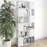 vidaXL B&uuml;cherregal Raumteiler Wei&szlig; 80x24x186 cm Holzwerkstoff