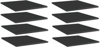 vidaXL B&uuml;cherregal-Bretter 8 Stk. Hochglanz-Schwarz 40x50x1,5 cm