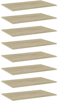 vidaXL B&uuml;cherregal-Bretter 8 Stk. Sonoma-Eiche 80x50x1,5 cm