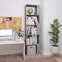 vidaXL B&uuml;cherregal/Raumteiler Betongrau 45x24x159 cm Holzwerkstoff
