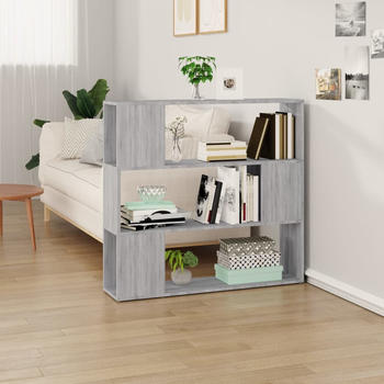 vidaXL Bücherregal/Raumteiler Grau Sonoma 100x24x94 cm