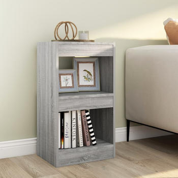vidaXL B&uuml;cherregal/Raumteiler Grau Sonoma 40x30x72 cm