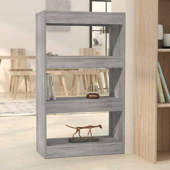 vidaXL B&uuml;cherregal/Raumteiler Grau Sonoma 60x30x103 cm Holzwerkstoff