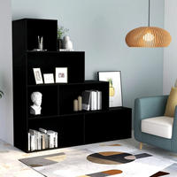 Vidaxl - B&uuml;cherregal/raumteiler Schwarz 155x24x160 Cm Holzwerkstoff