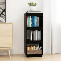 vidaXL B&uuml;cherregal/Raumteiler Schwarz 40x35x103 cm Massivholz Kiefer