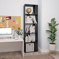 vidaXL B&uuml;cherregal/Raumteiler Schwarz 45x24x159 cm Holzwerkstoff
