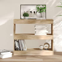vidaXL B&uuml;cherregal/Raumteiler Sonoma-Eiche 80x30x72 cm