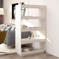 vidaXL B&uuml;cherregal/Raumteiler Wei&szlig; 80x35x135 cm Massivholz Kiefer