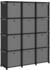 vidaXL Würfel-Regal mit Boxen 12 Fächer Schwarz 103x30x141 cm Stoff