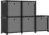 vidaXL Würfel-Regal mit Boxen 5 Fächer Schwarz 103x30x72,5 cm Stoff