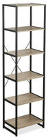 Relaxdays Standregal, hohes B&uuml;cherregal mit 6 F&auml;chern, Regal Industrial Design,