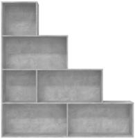 vidaXL B&uuml;cherregal/Raumteiler Betongrau 155x24x160 cm Holzwerkstoff
