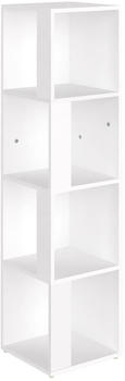 vidaXL Eckregal Wei&szlig; 33x33x132 cm (809035)