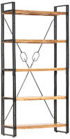 vidaXL B&uuml;cherregal 5 F&auml;cher 90 x 30 x 180 cm Massivholz Akazie