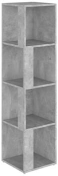 vidaXL Eckregal Betongrau 33x33x132 cm (809039)
