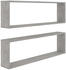 beton grau: vidaXL 2 Stk. Würfelregale 100x15x30 cm
