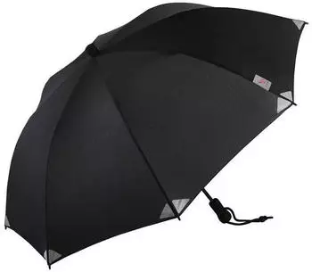 Euroschirm Swing Liteflex schwarz, mit Reflektoren