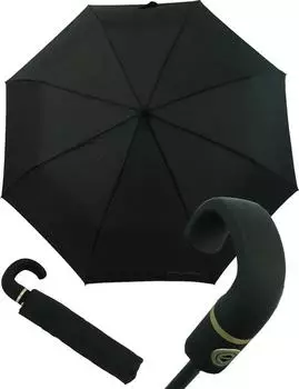 Pierre Cardin Primeur Easymatic Taschenschirm Auf-Zu-Automatik, Herren, schwarz (KU84967)