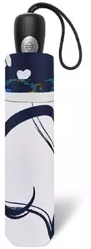 Happy Rain Easymatic Light Foulard Taschenschirm Auf-Zu Automatik, windproof (82995-white)