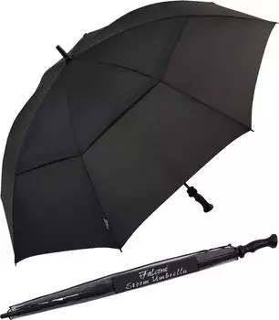Minimax Falcone Golf-Regenschirm 130cm, schwarz (GP-75-8120)