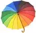 Falcone Stockschirm 16-teilig sturmfest Holzgriff, Regenbogen (LR-80-823)