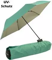 Doppler Taschenschirm zero sun light, Regen und Sonnenschutz, UV-Schutz, aqua blue