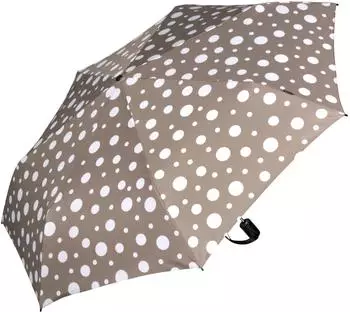 Knirps Slim Duomatic Taschenschirm Dots Taupe