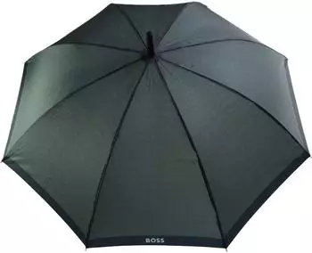 Hugo Boss Stockschirm Chevron dunkelgrau, Kunstledergriff (58837104)