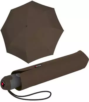 Knirps E.200 Duomatic Taschenschirm dark brown