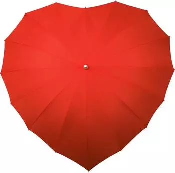 Falcone Diademita Stockschirm herzf&ouml;rmig, rot (105067)