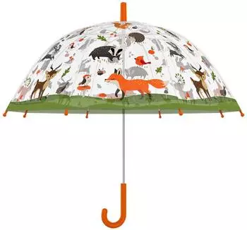 Esschert Kinder-Regenschirm Transparent Wald, mehrfarbig (KG261)