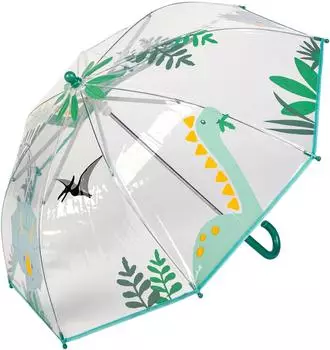 Sterntaler Dino Rexi Kinder-Regenschirm, transparent, mehrfarbig (9692423)