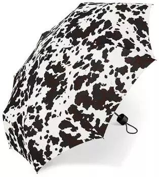 Happy Rain Super Mini Taschenschirm Kuh schwarz/braun