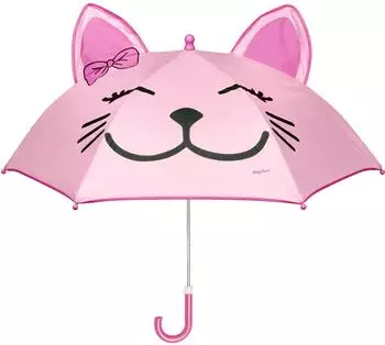 Playshoes Kinder-Regenschirm Katze, rosa (448709)