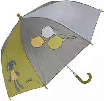 Sterntaler Kinder-Regenschirm Elefant und Hase, unisex, dunkelgrün (9692261)