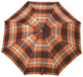 Doppler Stockschirm Carbonsteel Lang AC karo orange