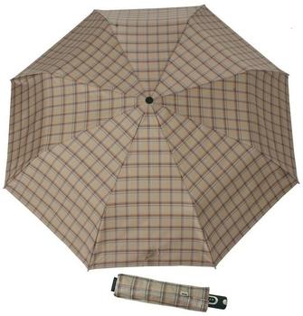 Doppler Taschenschirm Carbonsteel Karo beige