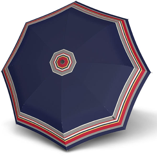 Knirps Pocket Umbrella T.200 Duomatic Stripe navy