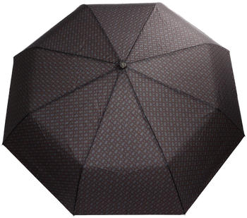 Hugo Boss Dunkelgrauer Regenschirm mit Monogramm-Muster und Logo-Riemen - Style Pocket Umbrella Monogramme (58122616) dark grey