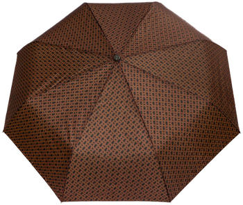 Hugo Boss Camelfarbener Regenschirm mit Monogramm-Muster und Logo-Riemen - Style Pocket Umbrella Monogramme (58122587) camel