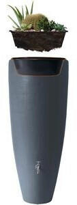 Garantia 2in1 Wasserbehälter 300 Liter mit Pflanzschale rund graphitgrau