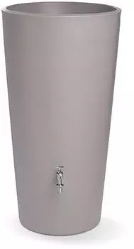 Prosperplast Regentonne Rainbowl Flower 150 Liter taupe