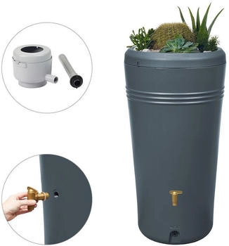 4rain AZURA 2in1 Komplett-Set 230 L graphite grey