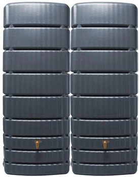 4rain SLIM 1000 L (2 x 500 L) inkl. Verbinder graphite grey