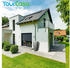 YourCasa Regentonne 240 L Seabreeze Flower ohne Wasserhahn Grau