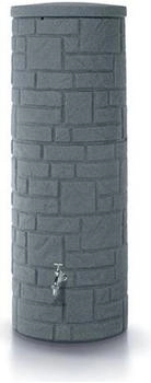 Prosperplast Regentonne Arcado 360 Liter mit Deckel Steinoptik (RAR360-429U)